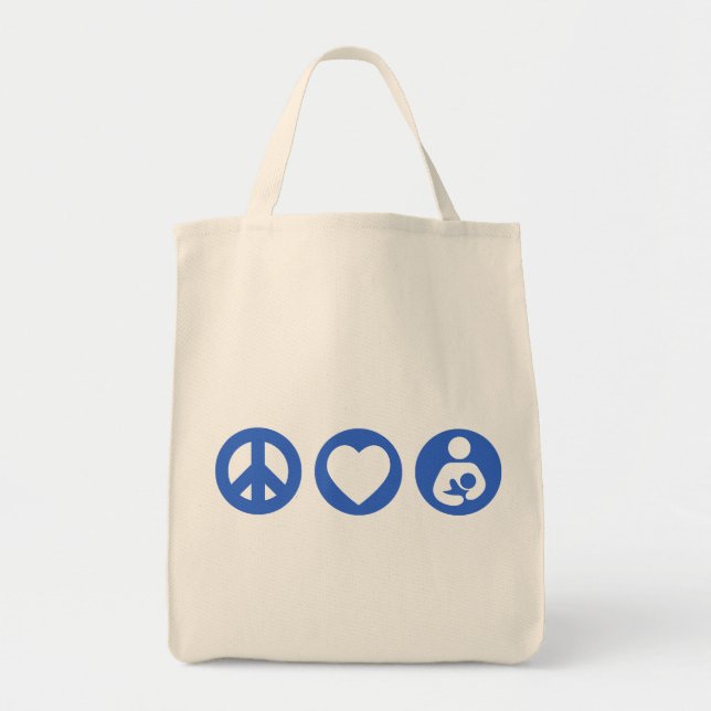 Bolsa Tote Amamentação do amor da paz (Frente)
