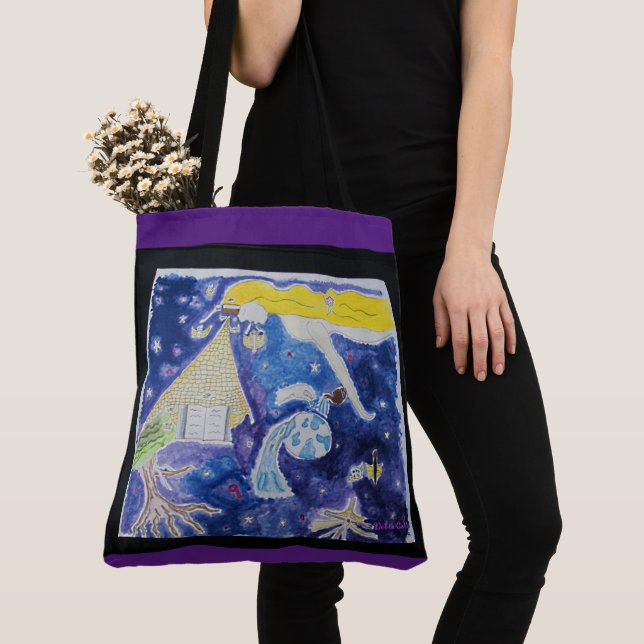 Bolsa Tote Amanhã Nunca Conheça Toda A Impressão Grande Saco  (Close Up)