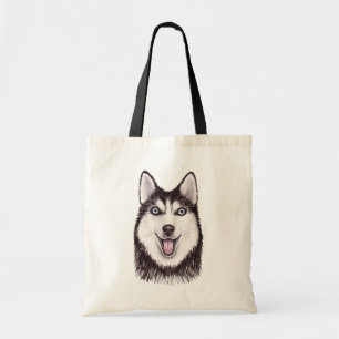 Bolsa Tote Amante de Cachorro Fofo Siberian Husky