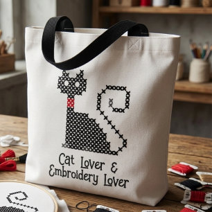 Bolsa Tote Amante de gato preto