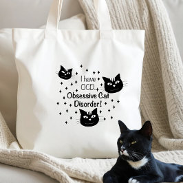 Bolsa Tote Amante de gatos engraçados, Transtorno Obsessivo d