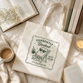 Bolsa Tote Amante de Livros Divertido Fofo Atualmente Reserva
