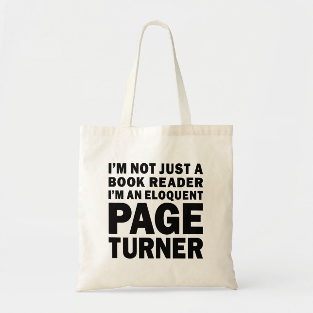 Bolsa Tote Amante de Livros Eloquente (Frente)