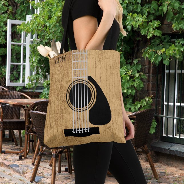 Bolsa Tote Amante de Música de Guitarra Acústica  (Criador carregado)