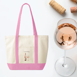 Bolsa Tote Amante de Rosé com Dito Divertido