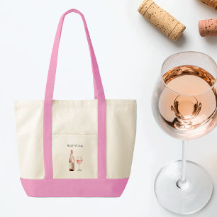 Bolsa Tote Amante de Rosé com Dito Divertido