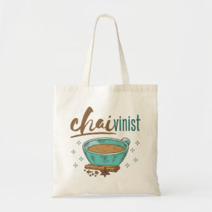 Bolsa Tote Amante do Chá Chai "Chaivinista" 