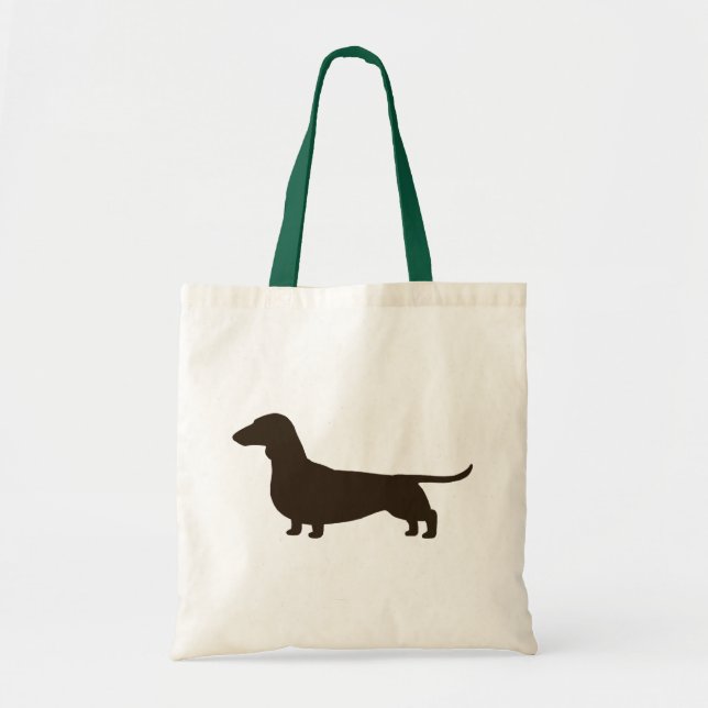 Bolsa Tote Amante do Dachshund da silhueta | do cão do Wiener (Frente)