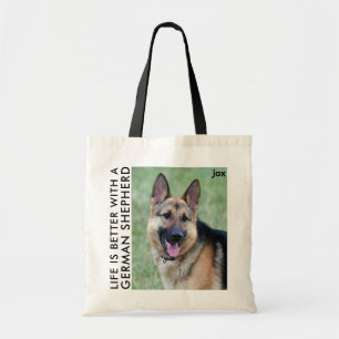 Bolsa Tote Amante do Pastor Alemão Mãe de Cachorro Personaliz