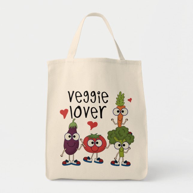 Bolsa Tote Amante do vegetariano (Frente)