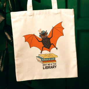 Bolsa Tote Amante engraçado de livros de morcegos de profess