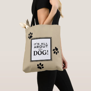 Bolsa Tote Amante feito sob encomenda bonito do cão da
