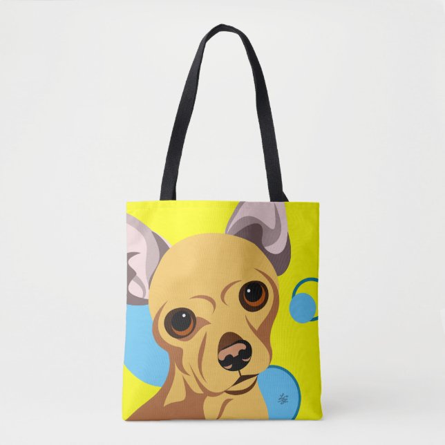 Bolsa Tote Amante Totebags da chihuahua (Frente)