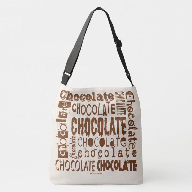 Bolsa Tote Amantes de Chocolate Fontes Jumble Cross Body Bols (Verso)