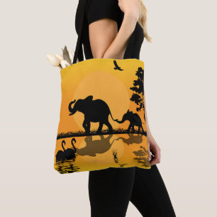 Bolsa Tote Amantes de elefantes africanos legal