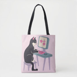 Bolsa Tote Amantes de gatos gato Tuxedo