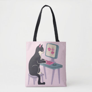 Bolsa Tote Amantes de gatos gato Tuxedo