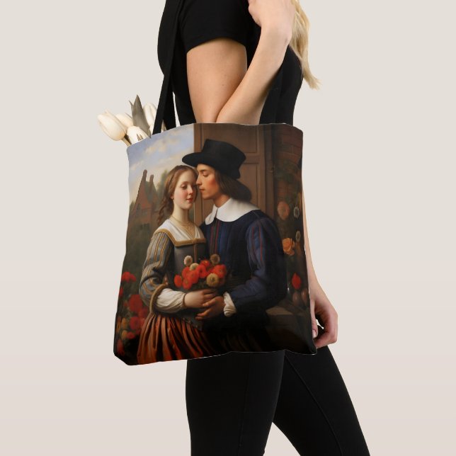 Bolsa Tote Amantes de Ouro Holandesa (Close Up)