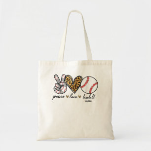 Bolsa Tote Amantes do Softball Cute Softball em Paz