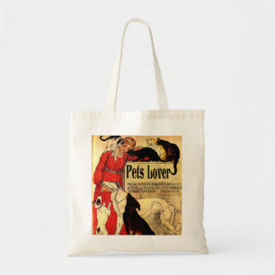 BOLSA TOTE AMANTES DOS ANIMAIS DE ESTIMAÇÃO, EU AMO ANIMAIS