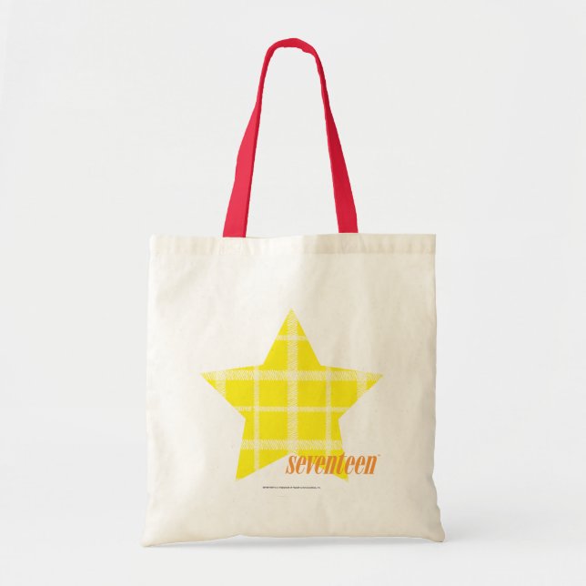 Bolsa Tote Amarelo 4 da xadrez (Frente)
