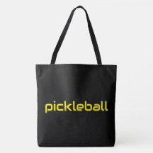 Amarelo Brilhante Moderno PICKLEBALL Texto Em Pret