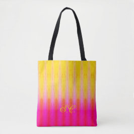 Bolsa Tote Amarelo claro e rosa
