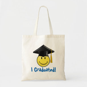 Bolsa Tote Amarelo clássico com um boné de formatura