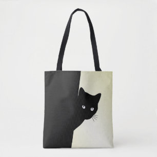 Bolsa Tote Amarelo de Gato Preto
