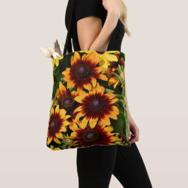 Bolsa Tote Amarelo e Bronze Rubeckias Floral