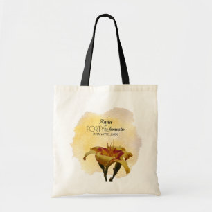 Bolsa Tote Amarelo e Vermelho Daylily Quarenta e Fantástico 