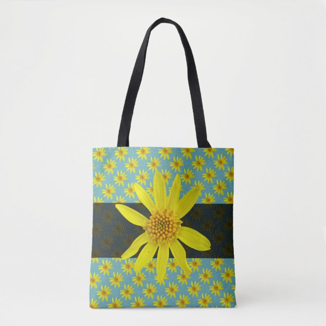 Bolsa Tote Amarelo floral botânico doce em alguma cor (Frente)