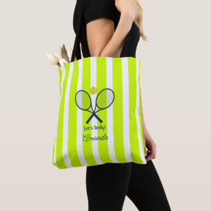 Bolsa Tote Amarelo Óptico e Verde Neon Preppy Ténis