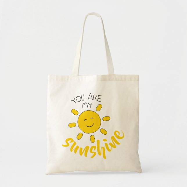 Bolsa Tote Amarelo Sol Desenho Alô Imagem Sol (Frente)