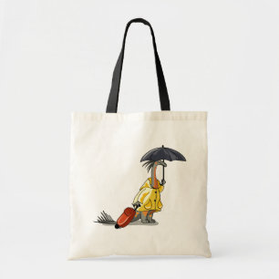 Bolsa Tote Amargasaurus Segurando O Guarda-Chuva E A Mala.