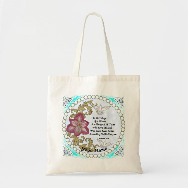 Bolsa Tote Amaryllis Cristão Todas as Coisas  (Frente)