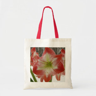 Bolsa Tote Amaryllis no Feriado Vermelho de Neve Floral de in