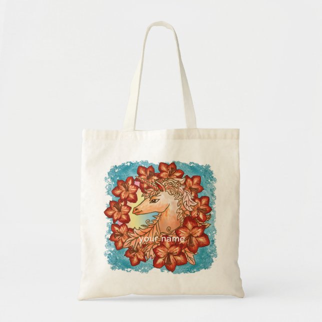 Bolsa Tote Amaryllis Unicórnio (Frente)