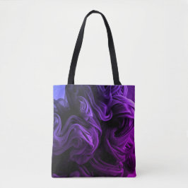 Bolsa Tote Amazing Purple + Dark Blue Swirls on This Reusable