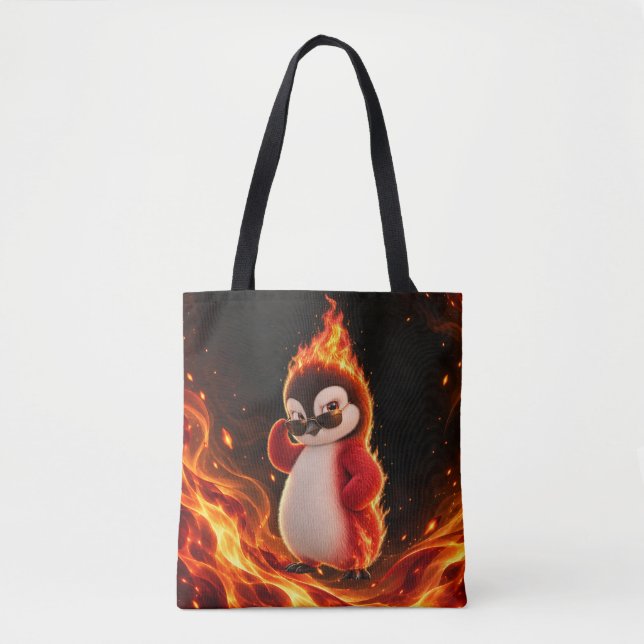 Bolsa Tote Amberlicious Fire Penguin Sunglasses Funny (Frente)
