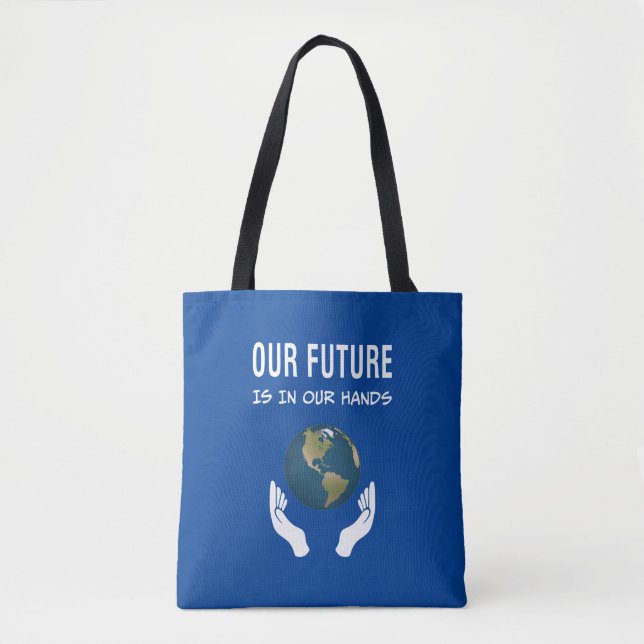 Bolsa Tote Ambientalismo Nosso Futuro Está Em Nossas Mãos (Frente)