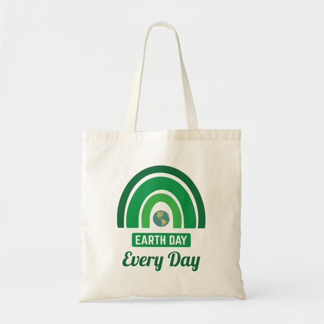 Bolsa Tote Ambientalismo Verde Arco-Íris Dia da Terra Todos o (Frente)