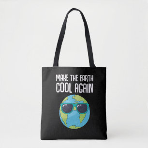 Bolsa Tote Ambiente legal de salvamento do planeta Terra no d