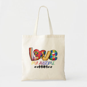 Bolsa Tote Ame Mãe Autismo Consciência para Mães Orgulhosas