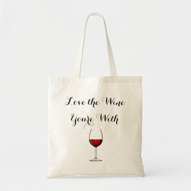 Bolsa Tote Ame o vinho que você é com (Frente)