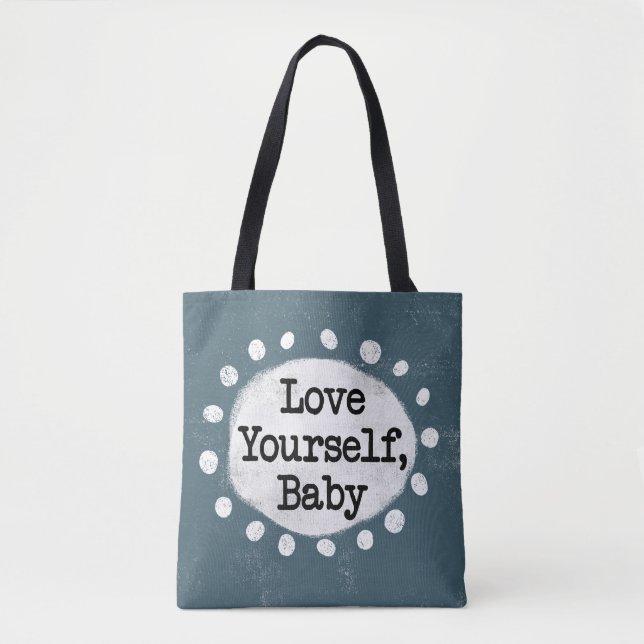 Bolsa Tote Ame-Se Bebê - Cinza Saco (Frente)