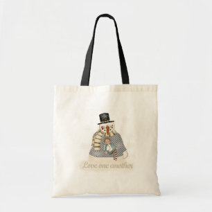Bolsa Tote Ame-se outra t-shirts e presentes de boneco de nev