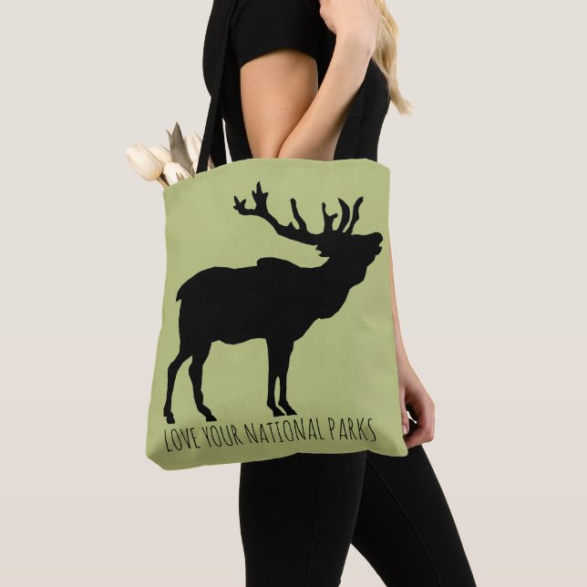 Bolsa Tote Ame Sua Elk Nacional (Close Up)