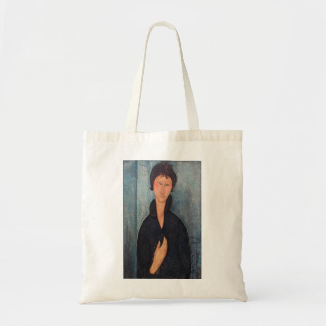 Bolsa Tote Amedeo Modigliani - Mulher com Olhos Azuis (Frente)