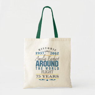 Bolsa Tote Amelia Earhart 75 anos aniversário